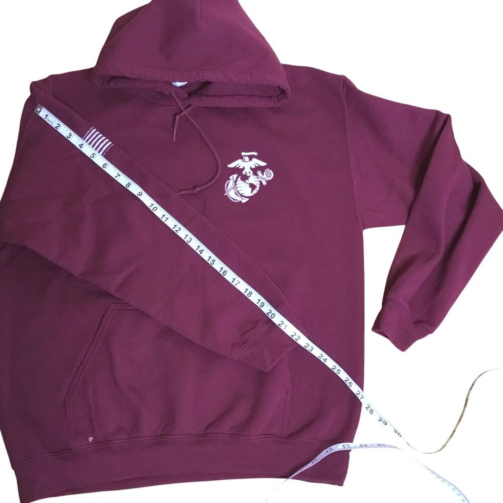 MV SPORT USMC Marine Corps Tun Tavern 250th Anniversary Hoodie Burgundy L - Picture 5 of 9